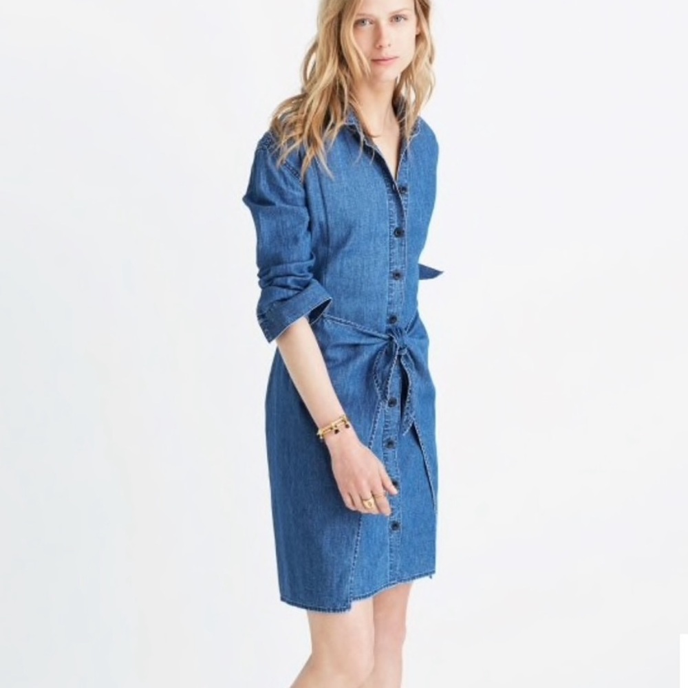 Madewell denim wrap dress